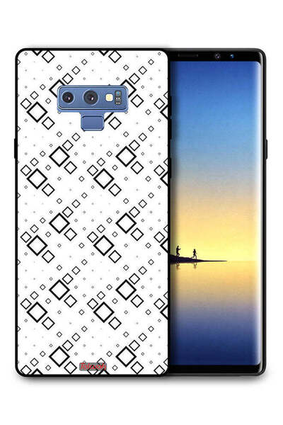 Tolwak غطاء حماية لهاتف سامسونج جالكسي نوت 9 بتصميم مربع تجريدي فني رقمي