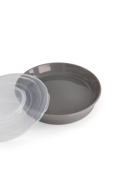 Twistshake Gray Covered Baby Kids Plate (6+ Months)