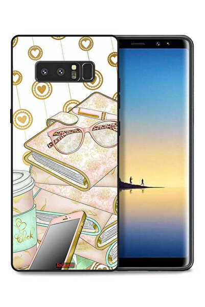 Tolwak غطاء حماية لهاتف سامسونج جالكسي نوت 8 بتصميم نظارات على الكتب