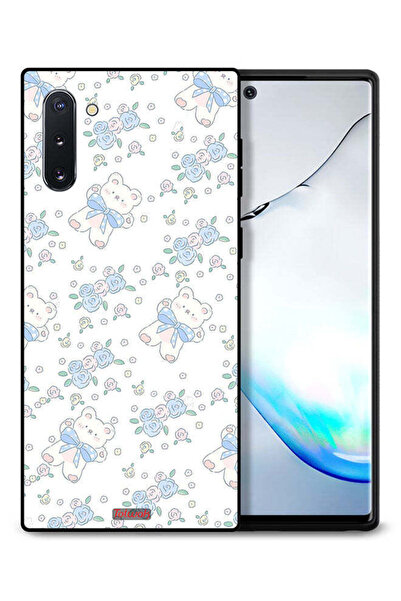 Tolwak غطاء حماية لهاتف سامسونج جالكسي نوت 10 مع أيقونة دب تيدي لطيف وزهور