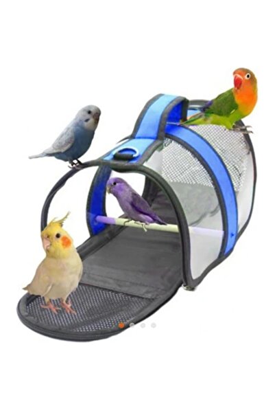 Kafes kuş Muhabbet Papağan KuşLarı Gezdirme Seyahat Kafesi MAVİ Renk