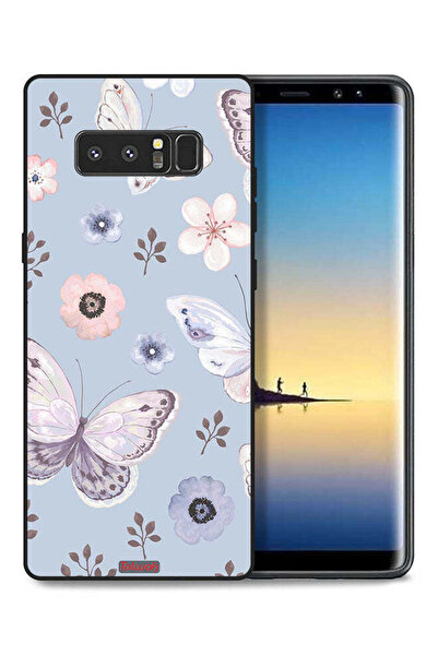 Tolwak غطاء حماية لهاتف سامسونج جالكسي نوت 8 بنقشة فراشات وزهور