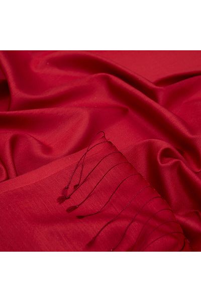 ipekevi Red Plain Silk Shawl