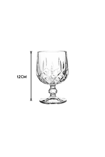 Delisoga ✨ Luxury crystal goblets set with an elegant engraved design - 12 cm high and 240 ml capacity
