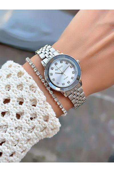 Ferrucci Steel Cord Women's Wristwatch 3 Atm Waterproof with 2 Years Warranty Mechanism