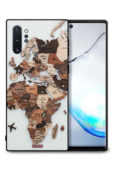 Tolwak غطاء حماية لهاتف سامسونج جالكسي نوت 10 بلس بتصميم خريطة العالم