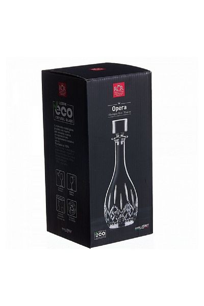 RCR Opera Elegant Design Luxion Eco Crystal Glass Decanter Clear 900ml