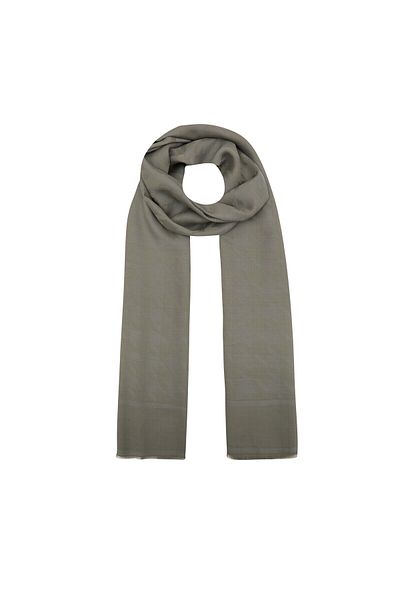 ipekevi Four Seasons Light Smoke Houndstooth Monogram Shawl