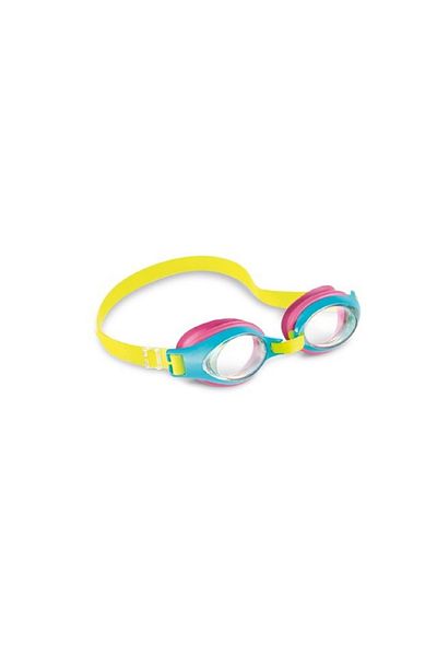 Intex High-Quality PVC and Silicone Strap Junior Swimming Goggles Assorted Color