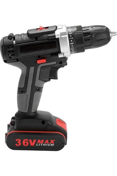 Saharaz 36V Electric Cordless Impact Drill Set,1200w With Double Speed Control,1300mAh,for Home DIY