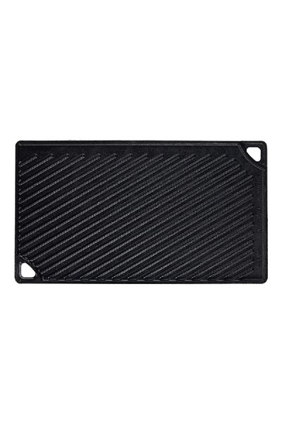 Lodge Seasoned Cast Iron Reversible Rectangular Grill/Griddle Black 16.75 x 9.5inch