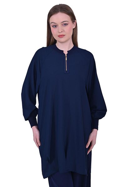 Invee A-Line Tunic Dark Blue