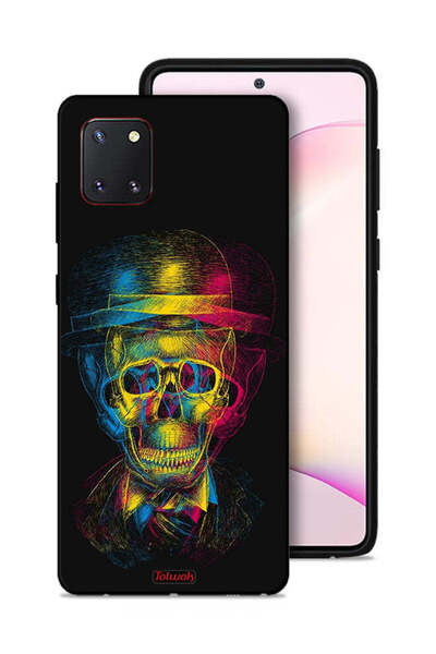 Tolwak غطاء حماية لهاتف سامسونج جالكسي نوت 10 لايت بتصميم جمجمة وقبعة ملونة و...