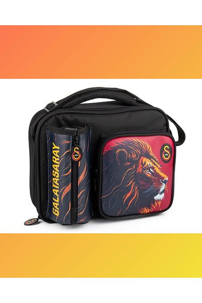 Galatasaray Officially Licensed 25562 Leon Faux Leather Lunchbox Has a Water Bottle Holder