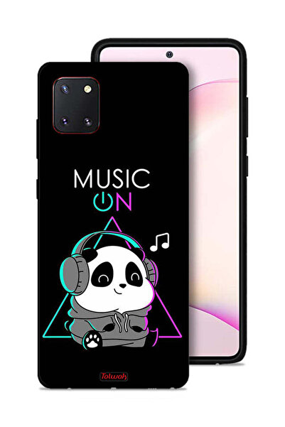 Tolwak غطاء حماية لهاتف سامسونج جالكسي نوت 10 لايت بطبعة موسيقى الباندا