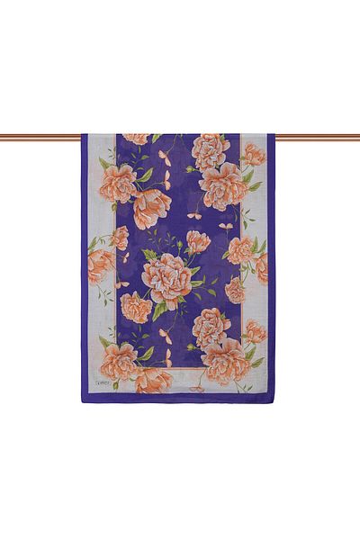 ipekevi Purple Peony Shawl