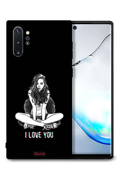 Tolwak غطاء حماية لهاتف سامسونج جالكسي نوت 10 بلس بطبعة "أحبك"