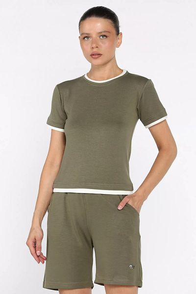 GÜLSELİ Tricou kaki pentru damă