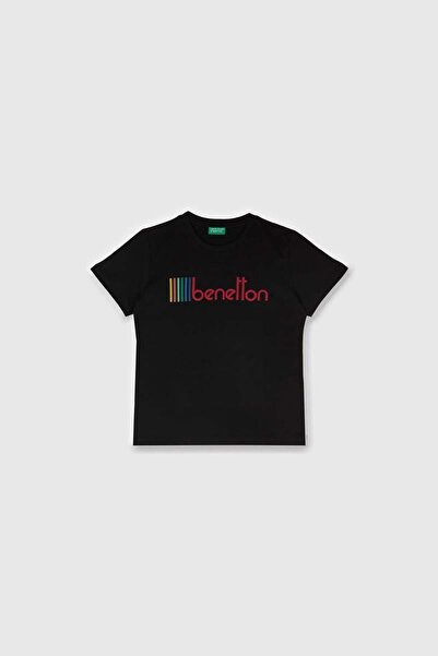 United Colors of Benetton Tricou băiat negru BNT-B21847