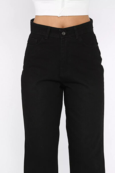 GÜLSELİ Black Women's Mom Jean Jeans
