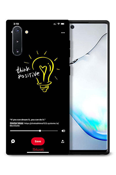 Tolwak غطاء حماية لهاتف سامسونج جالكسي نوت 10 - فكر بإيجابية