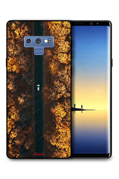 Tolwak غطاء حماية لهاتف سامسونج جالكسي نوت 9 بتصميم طريق في أشجار الخريف