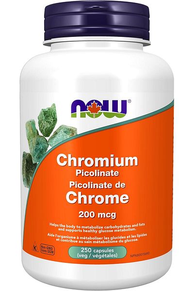 Now Supplements, Chromium Picolinate 200 mcg, 250 Veg Capsules