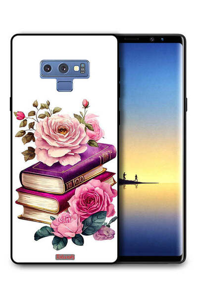 Tolwak غطاء حماية لهاتف سامسونج جالكسي نوت 9 بنقشة الورود والكتب