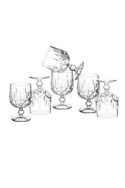Delisoga Set of 6 Pure Glass Juice Cups Transparent 240ml