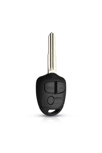 TECHSTAR Carcasă cheie auto Mitsubishi Lancer, Grandis, Outlander, EVO, Colt, Mirage, 3 butoane, stânga neagră