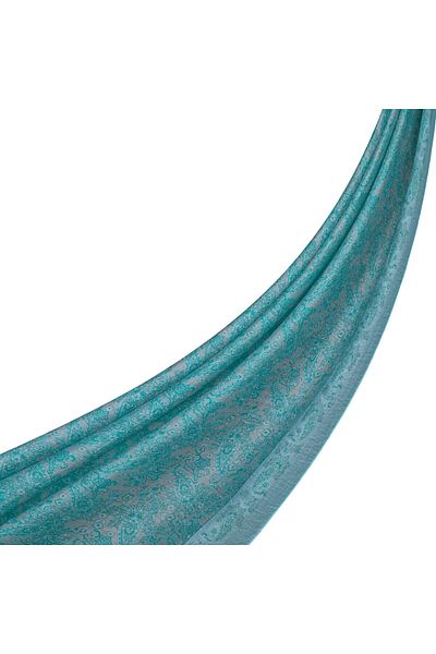 ipekevi Water Green Mesopotamia Model 06 Patterned Shawl