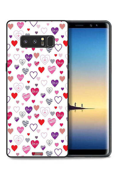Tolwak غطاء حماية لهاتف سامسونج جالاكسي نوت 8 بنقشة قلوب