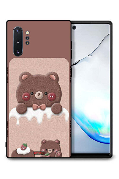 Tolwak غطاء حماية لهاتف سامسونج جالكسي نوت 10 بلس بتصميم دب الفراولة