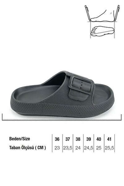GEZER Kadın Yazlık Tek Toka Ayarlanabilir Eva Banyo Bahçe Havuz Plaj Terlik