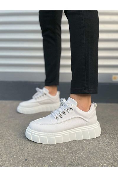 TB Terzi Bey Tb010 Cloud Lace-Up Skin Men's Casual Sneaker Shoes Cbt - White
