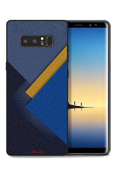 Tolwak غطاء حماية لهاتف سامسونج جالاكسي نوت 8 بنقشة مثلثات جلدية