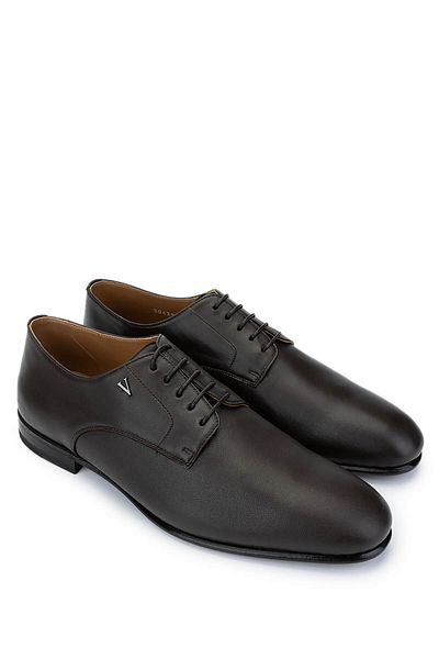 Valentino Men's Genuine Leather Brown Classic Shoes