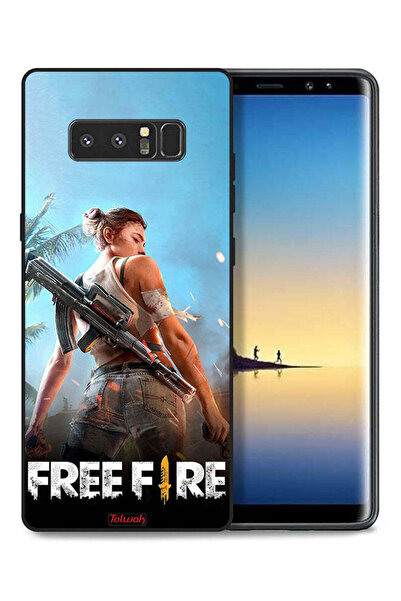 Tolwak غطاء حماية لهاتف سامسونج جالكسي نوت 8 بتصميم فري فاير