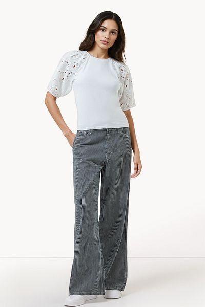 French Connection Regular Cotton Blend Crew Neck T-Shirt