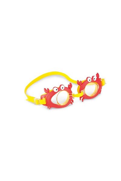 Intex High-Quality PVC and Silicone Strap Fun Swimming Goggles Assorted Color