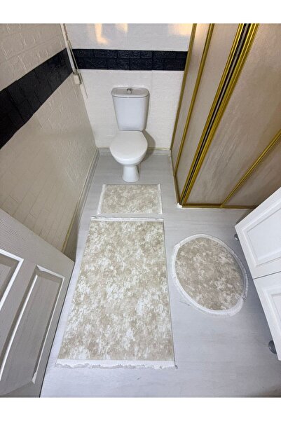 Plato Kaymaz Taban 70x100 Saçaklı Klozet Takımı