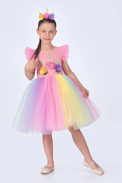 vestitino Unicorn Girl's Birthday and Party Dress