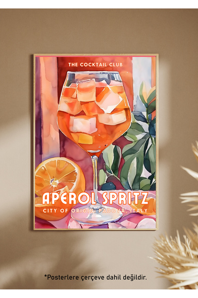One Little Happiness Αφίσα APEROL SPRITZ Αισθητική αφίσα τοίχου, αφίσα χωρίς ...