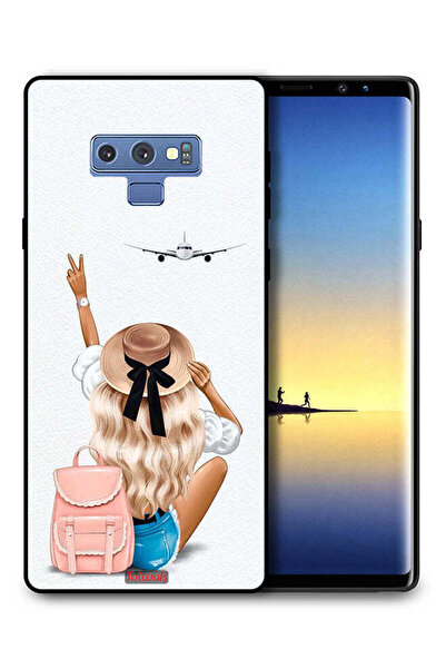 Tolwak غطاء حماية لهاتف سامسونج جالكسي نوت 9 بتصميم فتاة تحب السفر