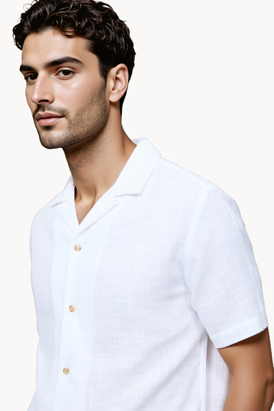 French Connection Regular Cotton Collared Neck Shirt