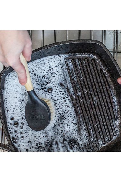 Lodge Ergonomic Design Dense Bristle Scrub Brush Brown and Black 25.4cm
