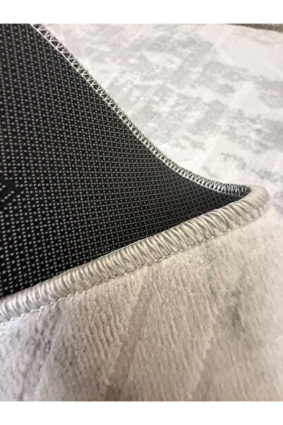 Plato Non-Slip Base 70X100 Toilet Seat Set with Fringe Gray