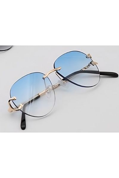 Escales Unisex Uv-400 Protected Rimless Sunglasses