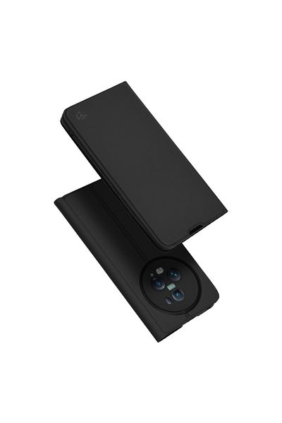 SKYDDAR INNOVATION Husă pentru Honor Magic5 Pro, Magskin Book, tip carte cu portofel interior, set de autocolante, neagră