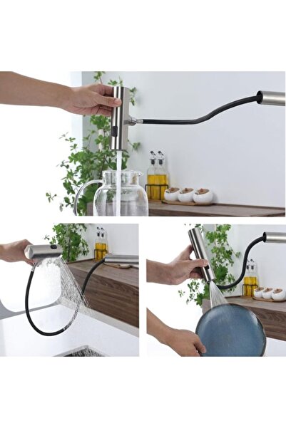 Filo Rio 304 3 Function Spiral Extending Hose Sink Kitchen Faucet